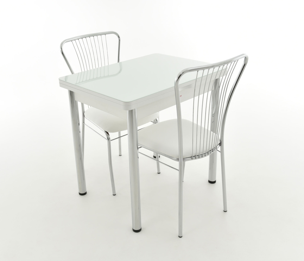 Стол Аврора Бари мини, Стекло, Белый