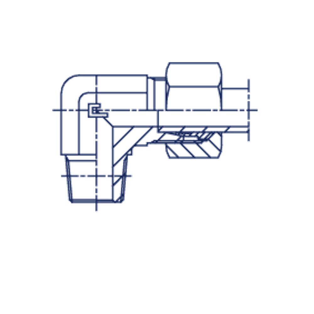 Штуцер FC90 DL08 NPT 3/8" B4 (в сборе )