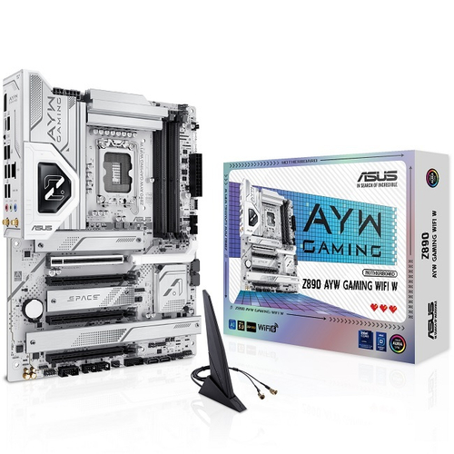 Материнская плата ASUS Z890 AYW GAMING WIFI W (LGA1851/Z890/4xDDR5/4xPCI-Ex16/4xM.2/SB7.1/Wi-Fi/BT/GLAN/DisplayPort/ATX)