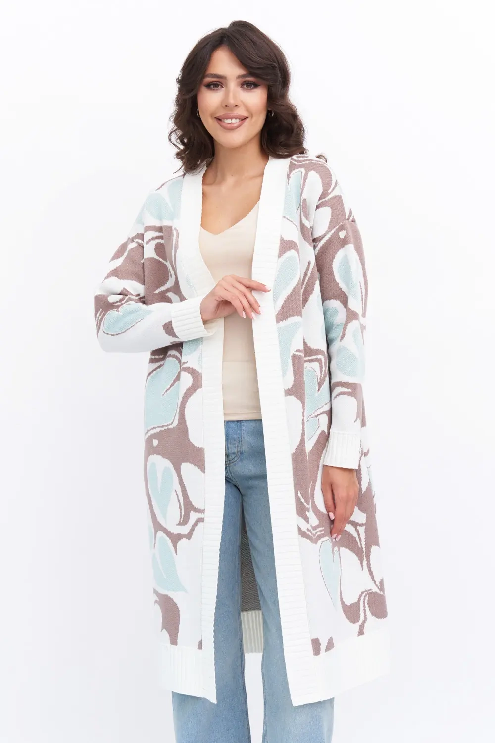 Кардиган Д 3443/молочный