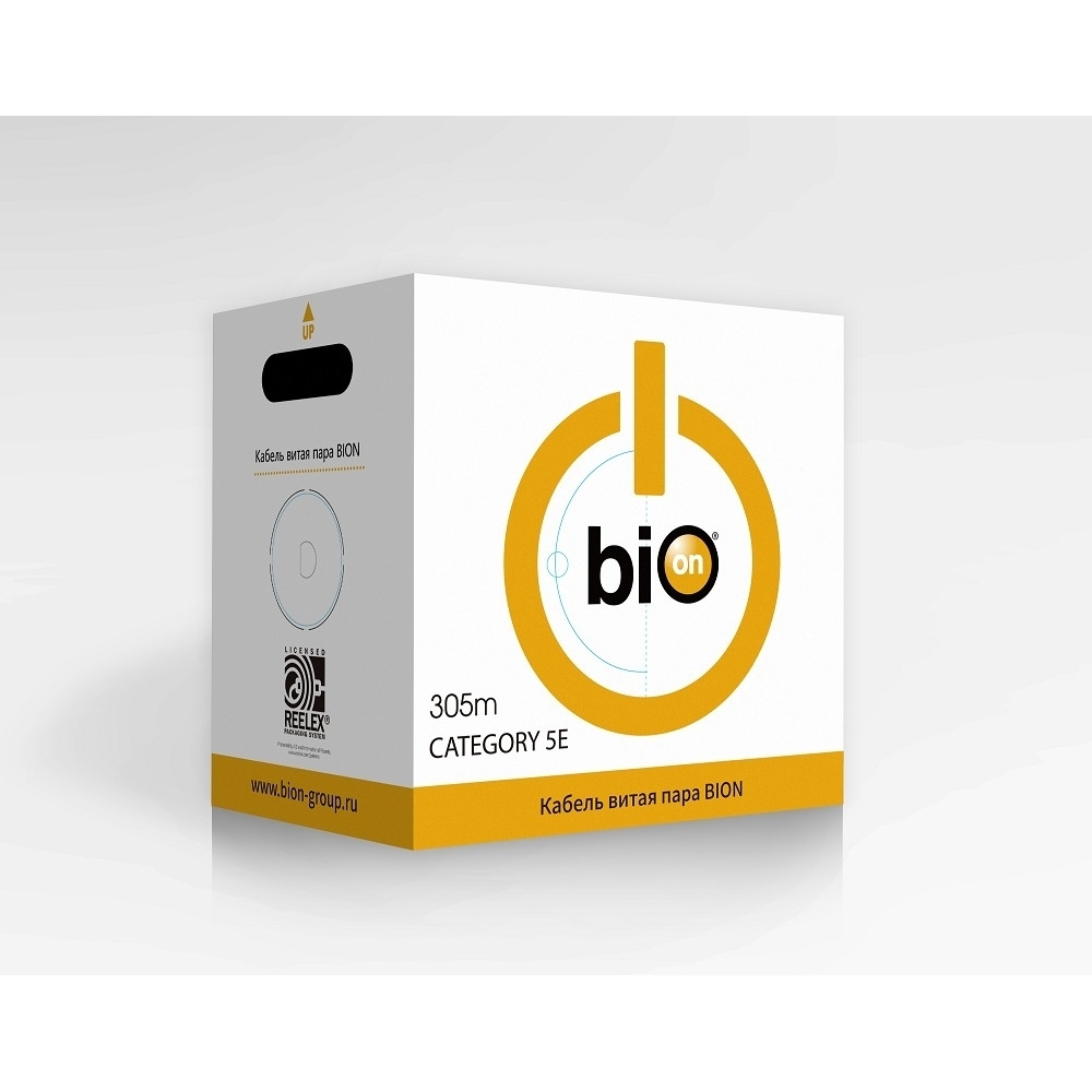 Кабель витая пара Bion BCL-U5460-381 U/UTP, кат.5e, 4x2x0,46 мм AWG 25, медь, одножильный, PE, для внешней прокладки, 305м,черный