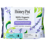 The Honey Pot Company, органический успокаивающий травяной настой, подушечки с крылышками, супер, 16 шт.