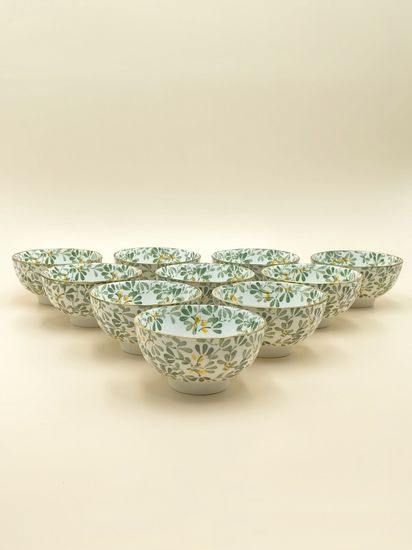 Пиала 250 мл. 11х6 см. "Япония" зеленый декор