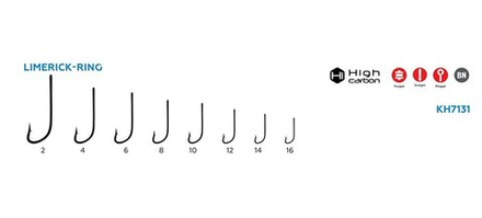 Крючок KOI "LIMERICK-RING", размер 12 (INT), цвет BN (10 шт.)