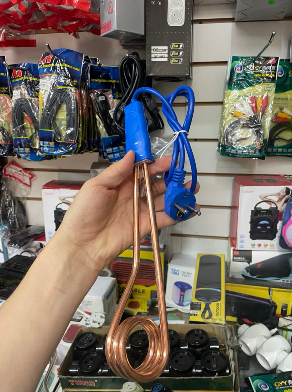 2 кВт / Кипятильник (ТЭН), Большой УРАЛ (1 шт), синий