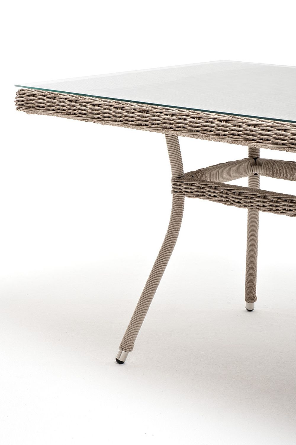 "Латте" плетеный стол из искусственного ротанга 200х90см, цвет бежевый