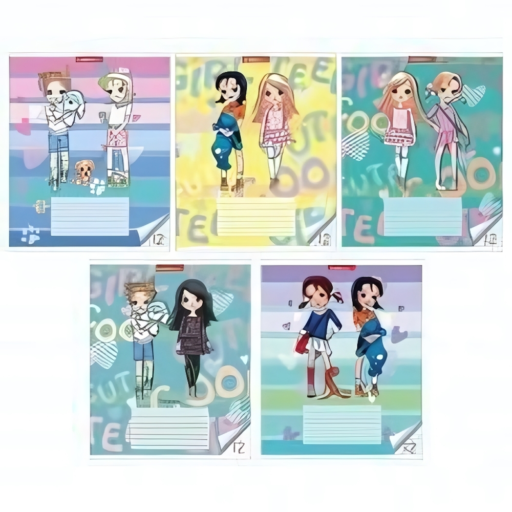 Тетрадь А5 12л. клетка "Подружки" (Академия Групп)