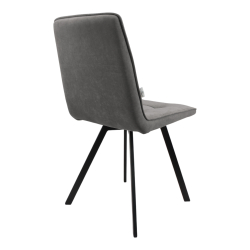 Стул "Ромул" (арт. 318). велюр Бренди В28 антрацит, ножки черные