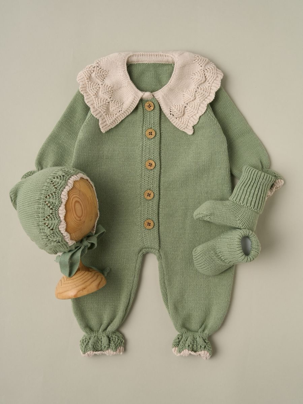 Костюм «Классика», Серо-зеленый и светло-бежевый