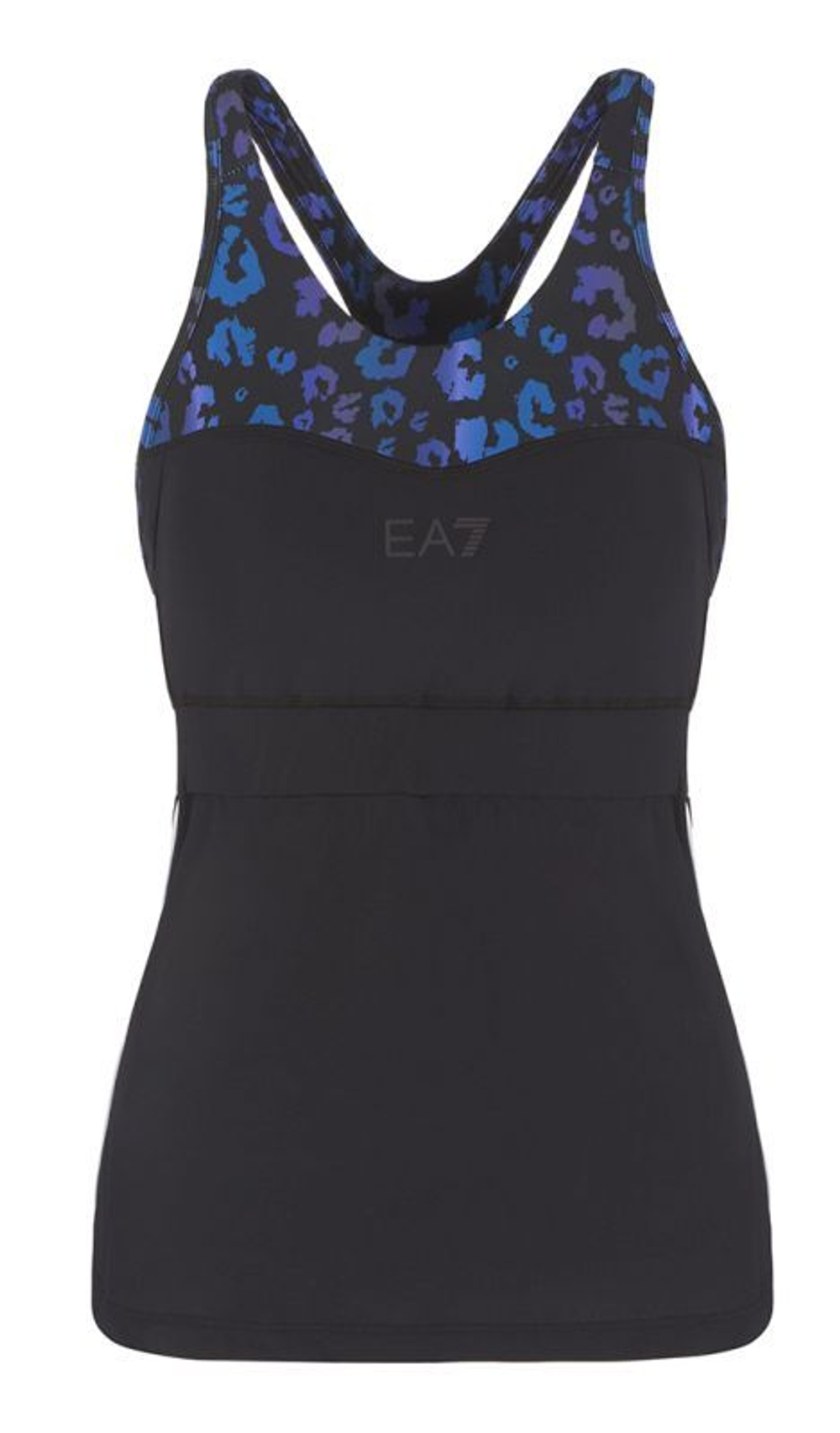 Женский топ теннисный EA7 Women Jersey Tank - черный