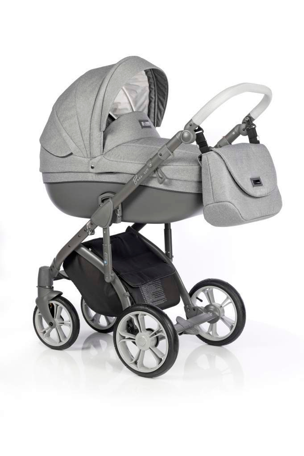 Детская коляска Roan Bass Soft 2 в 1 New 2019 (Серый) Grey Dots