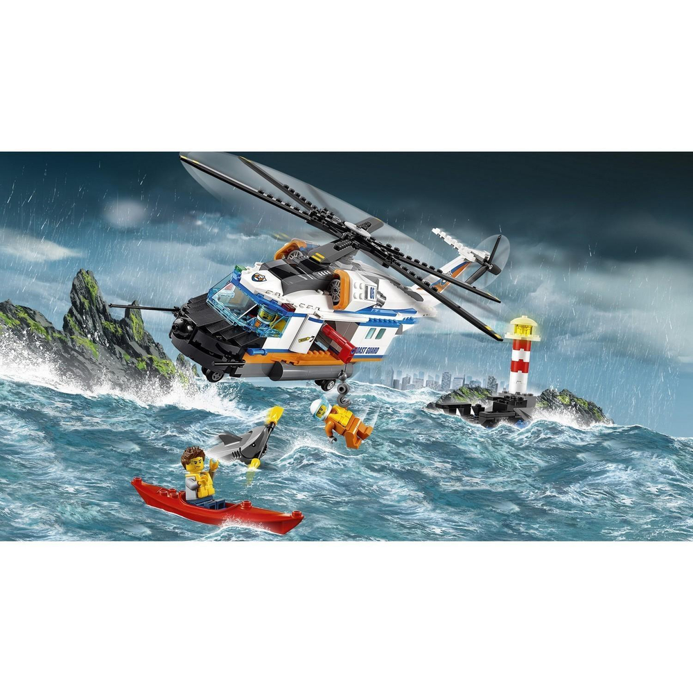 LEGO City: Сверхмощный спасательный вертолёт 60166 — Heavy-Duty Rescue Helicopter — Лего Сити Город