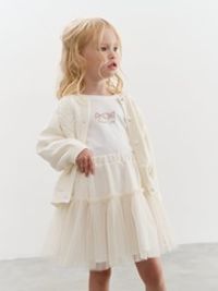 Кардиган "Снежинка" из смесовой шерсти 0+