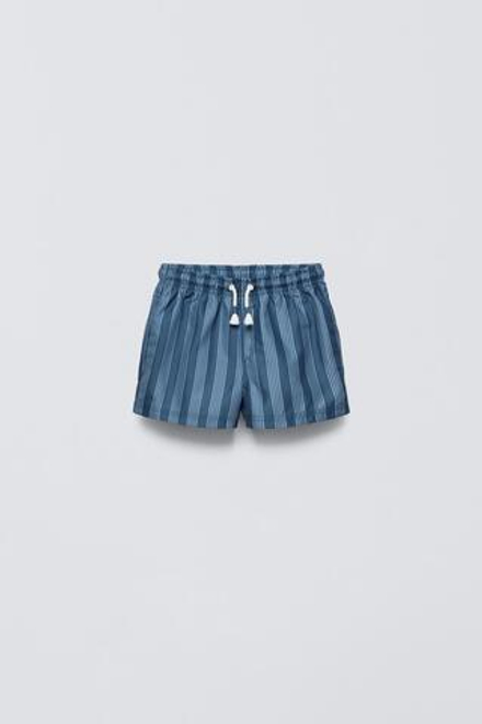 ZARA ПЛАВКИ В ПОЛОСКУ, СИНИЙ