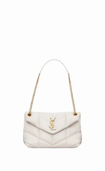 Сумка Saint Laurent Puffer Loulou, белый