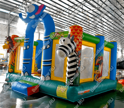Коммерческий надувной батут "Зверинец" 4,5*4,5*3 м