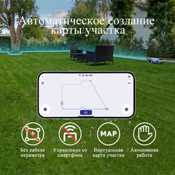 Робот-газонокосилка ANTHBOT Genie 1000 RTK-GPS для участков 1000–2000 м² (10–20 соток)