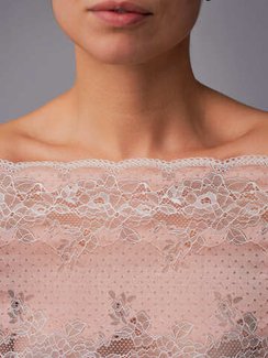 03-287 ОПТ Кружево эластичное 22 см, нюд/айвори