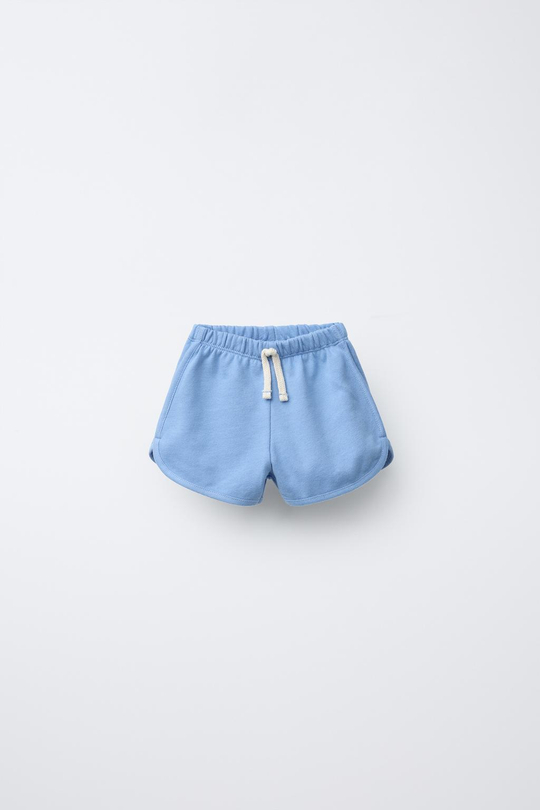 ZARA ОДНОТОННЫЕ ШОРТЫ, СИНИЙ