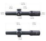 Оптический прицел Vector Optics Continental 1-6x28 Tactical FFP, сетка BDC & Wind, 34 мм, тактические барабаны, Zero Stop, азотозаполненный, с подсветкой (SCFF-31P)
