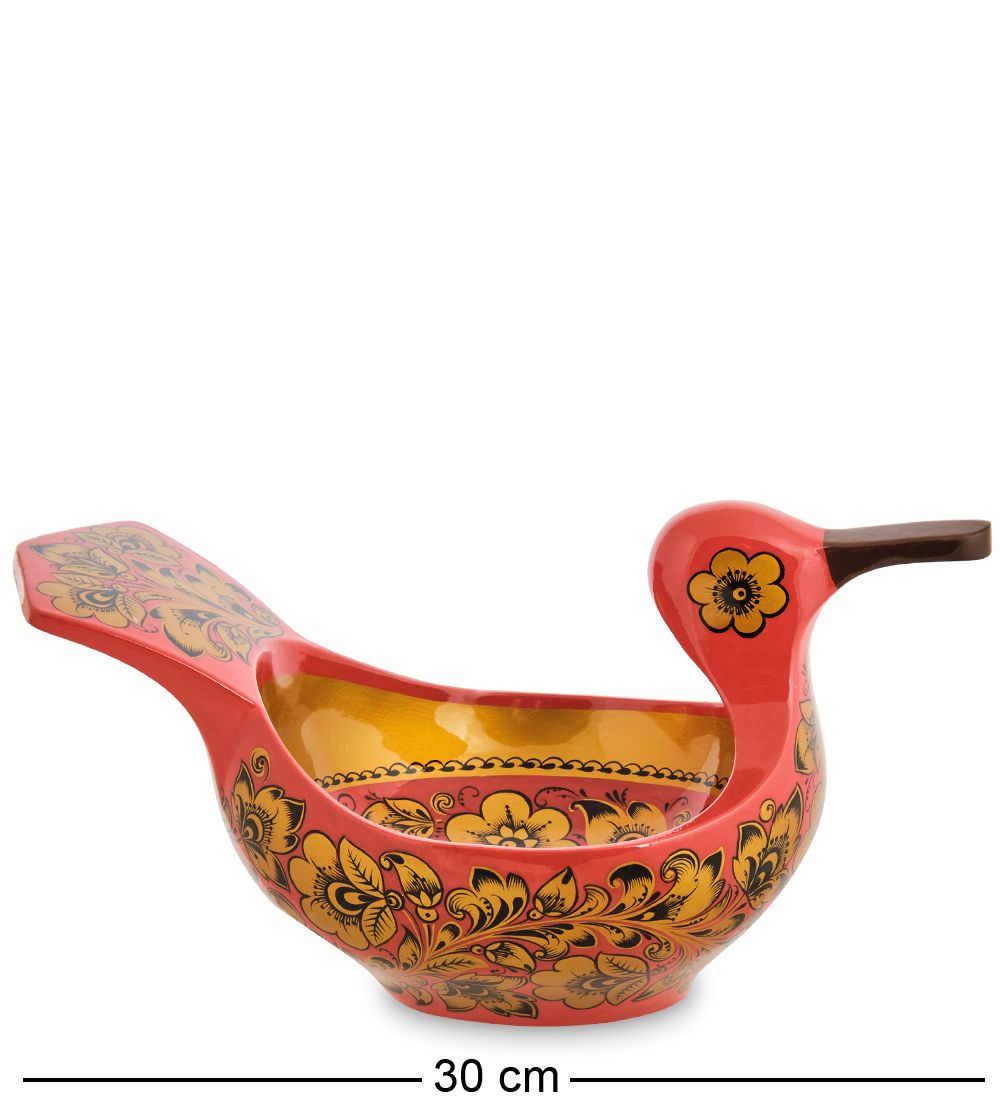 Народные промыслы ХЛ-023/2 Ковш-утка 150*150*300 (Хохлома)