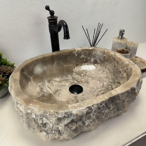 Раковина из оникса Erozy Grey EO-62221 52*43*15 0094