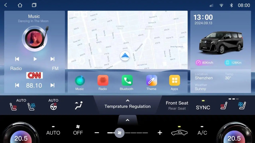 Магнитола для Toyota Alphard 2015-2019 - Carmedia ZH-T1401BL на Android 12, 8Гб+128Гб, 4G SIM-слот, CarPlay