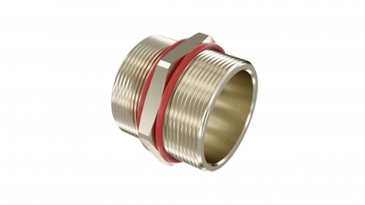 Взрывозащищенная Ex e ниппель. М50x1,5. Никелированная латунь. IP66/67