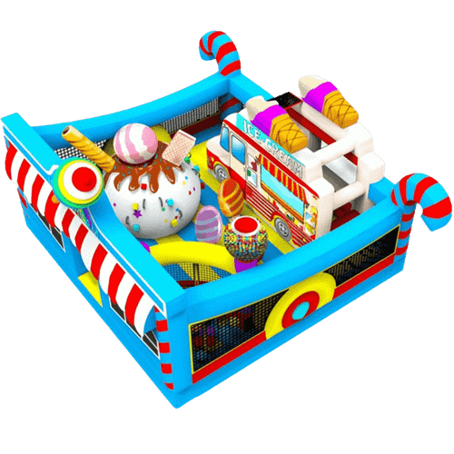 Коммерческий надувной батут "Мороженое" 6*6*3.5 м