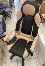 Кресло Фортуна-5 (74) к/з беж/черн Мех качания п Директор