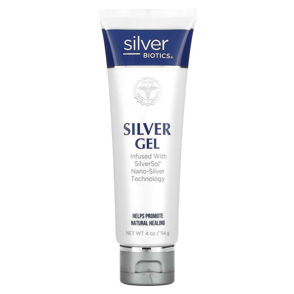 American Biotech Labs, Silver Biotics, Silver gel, гидрогель с добавкой SliverSol с нано-серебром, 4 жидких унции (114 г)