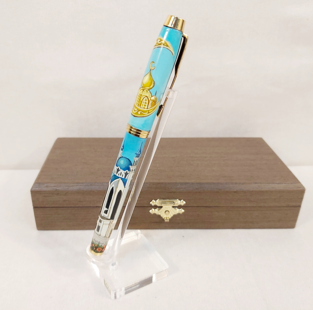 Ручка  с ручной росписью Палех "Мечеть"