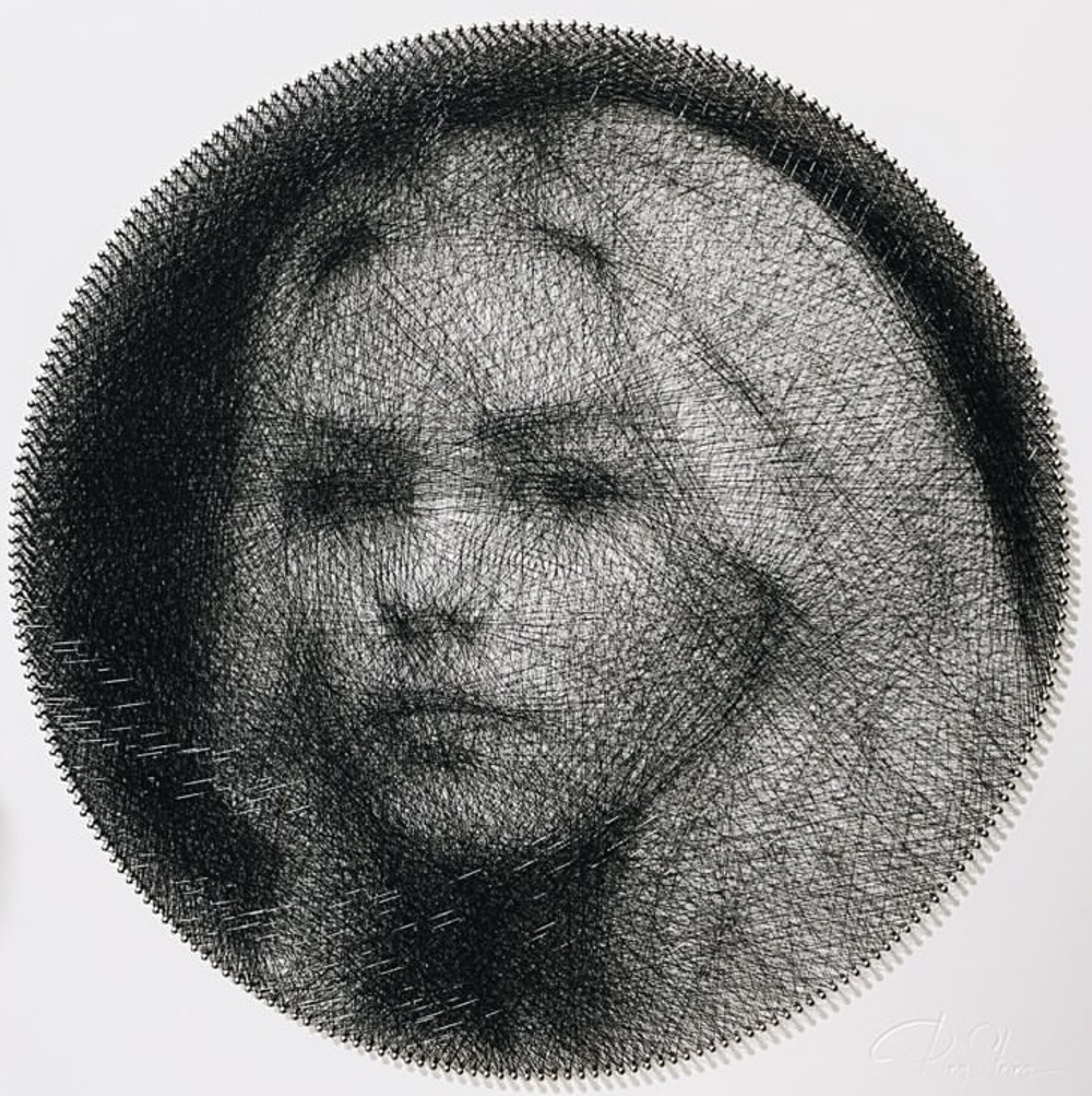 Фотокартина нитями RingString своими руками, основа картины квадрат, создается нитями по вашей фотографии