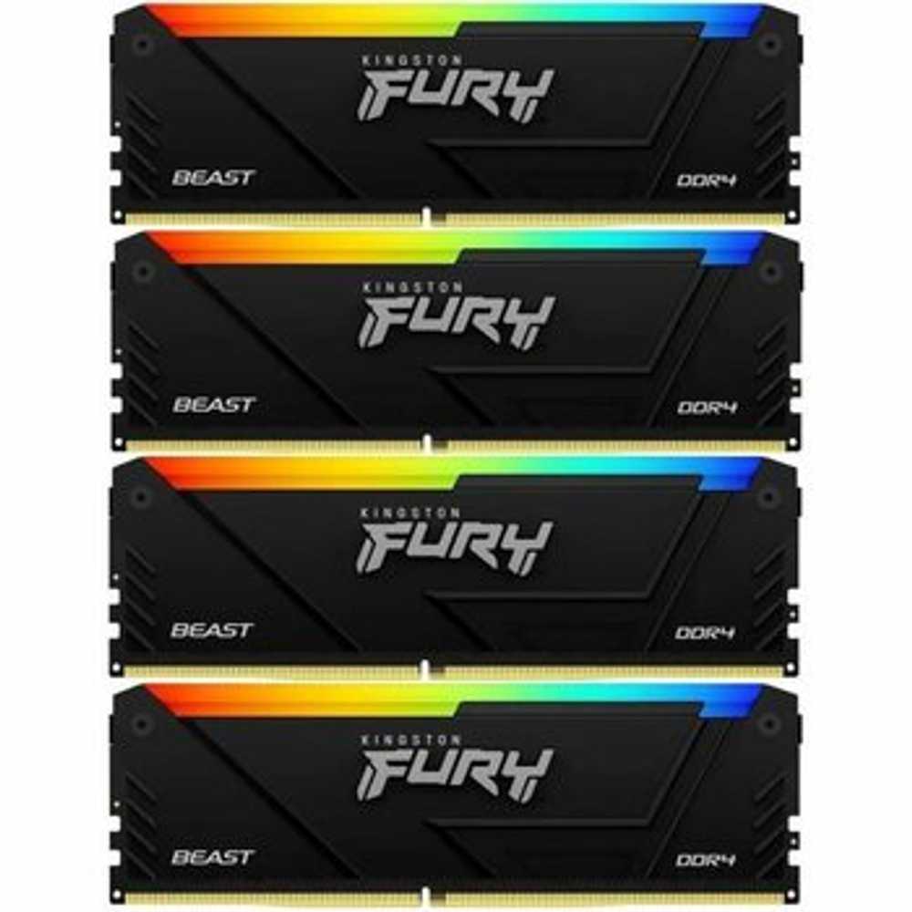 Оперативная память KINGSTON FURY Beast DDR4 64GB 3200MHz CL16 UDIMM KF432C16BB2AK4/64