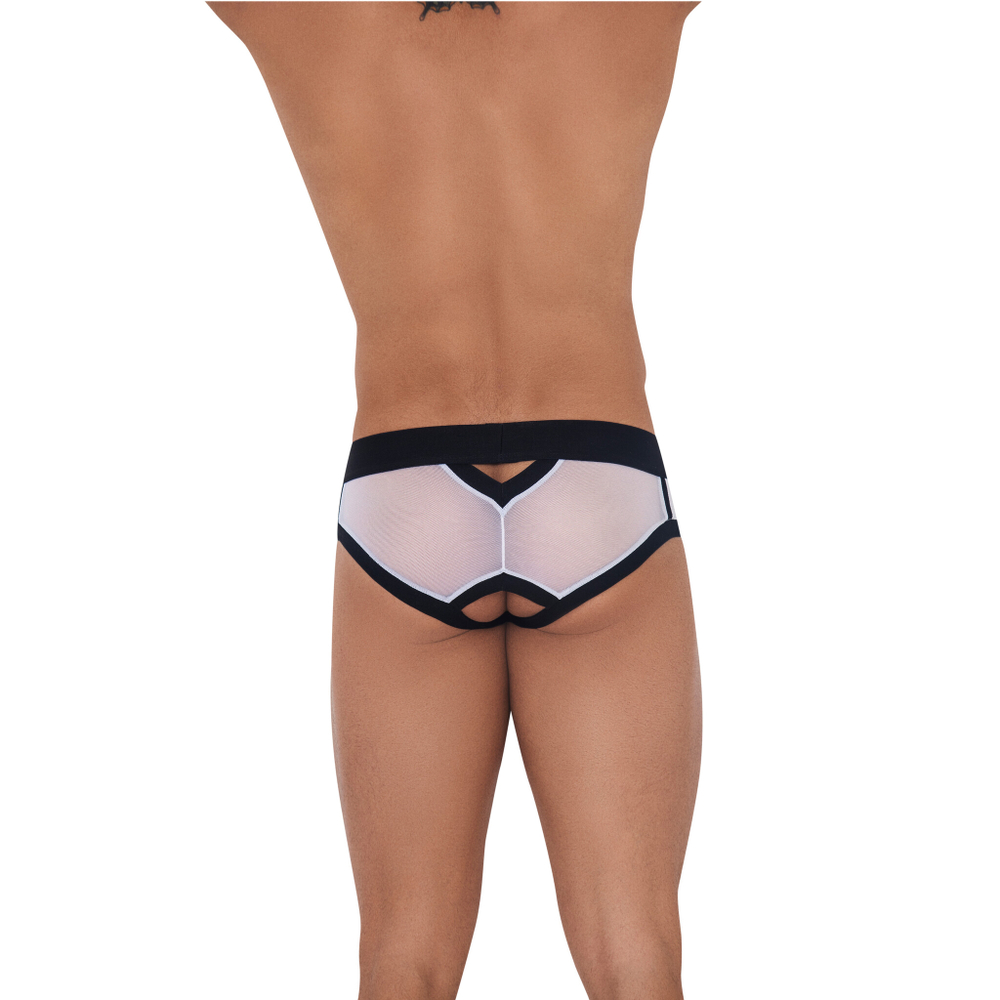 Мужские трусы джоки белые с черной резинкой Clever CULT JOCKSTRAP 123801