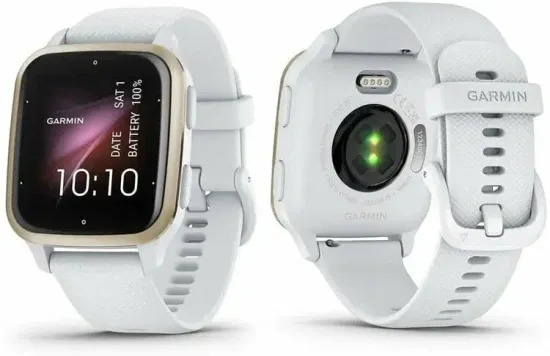 Смарт-часы Garmin Venu Sq 2 белые с кремово-золотым алюминиевым безелем