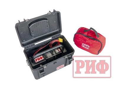 Лебёдка переносная РИФ 2500ASR c малой площадкой и проводами, синтетический трос (в защитном кейсе)