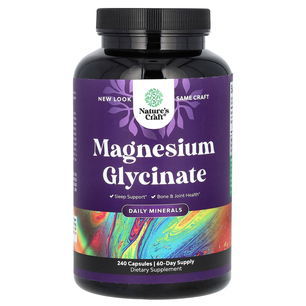 Nature's Craft, Глицинат магния, 240 капсул (100 мг на капсулу)