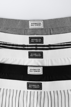 ZARA НАБОР ИЗ ПЯТИ ТРУСОВ-БОКСЕРОВ С ЛОГОТИПОМ, ЧЕРНЫЙ