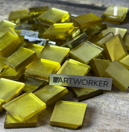 Золотая смальта на основе серебра 22х22 мм (8 гр) - 6 мм