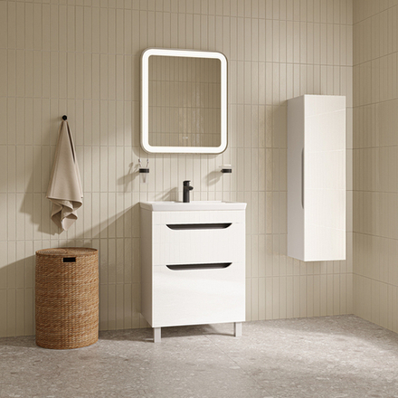 Тумба с умывальником IDDIS Ray, напольная, 60 см, белый, RAY60WFi95K