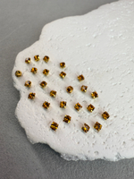 Шатоны 3 мм, Топаз в золоте, 25 шт