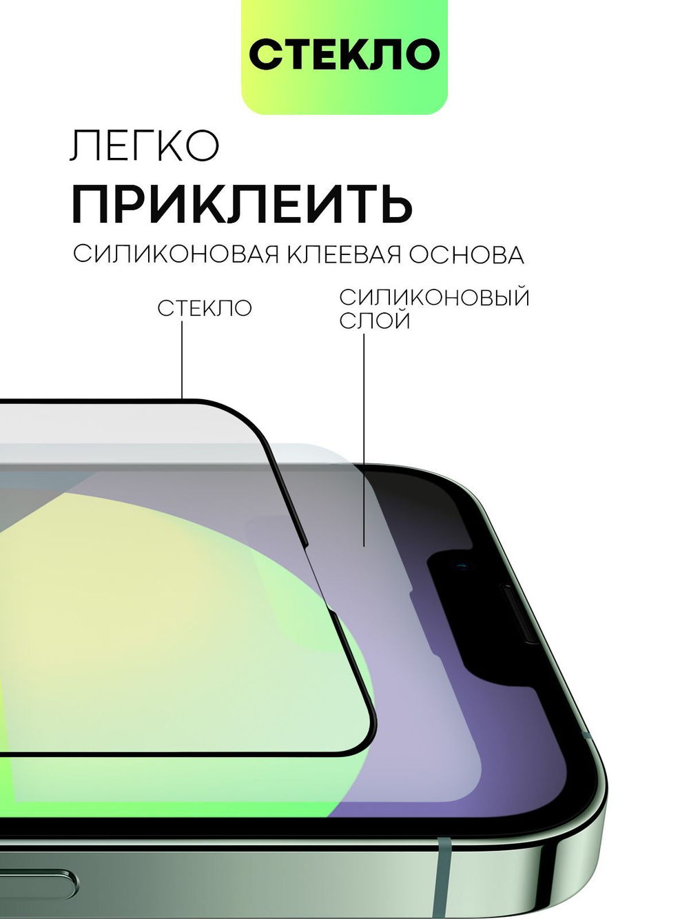 Набор матовых стекол BROSCORP для Apple iPhone 13 Pro Max оптом (арт. IP13PROMAX-FSP-GLASS-MATTE-SET2)