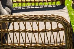 "Эспрессо–150 C" обеденная группа плетеная, цвет соломенный