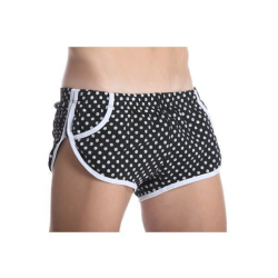 Мужские шорты черные в горошек Gillbro Black Polka Dot Shorts
