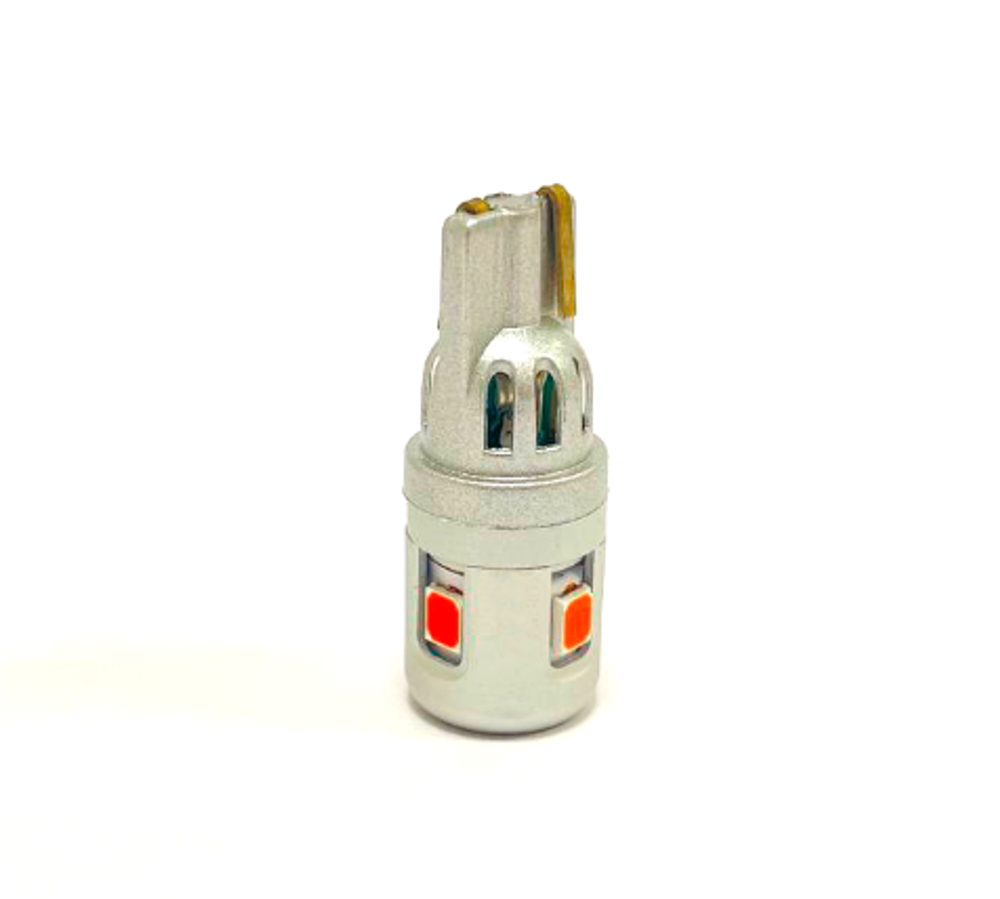 Светодиодная лампа W5W T10-5GS5 (красный), 1шт