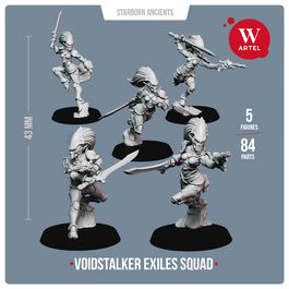 Комплект миниатюр Voidstalker Exiles with Leader