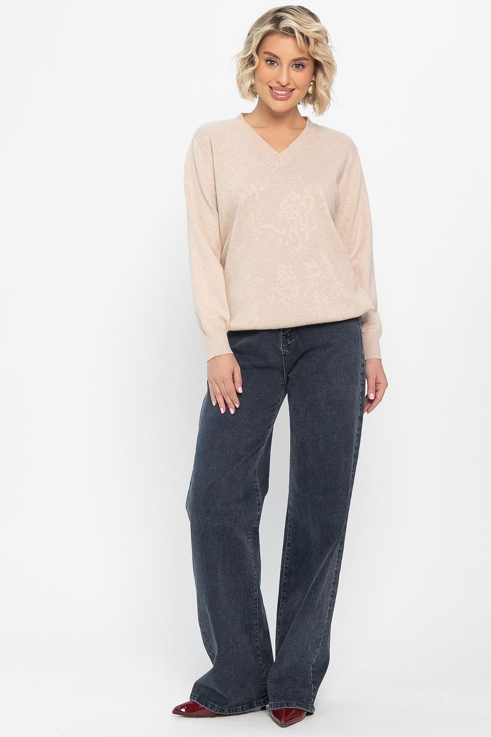 Джемпер хлопковый Кристина (бежевый) Б14626-4М LT Collection