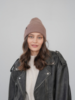 Шапка вязаная весенняя/осенняя МУЛА (Бежевый)