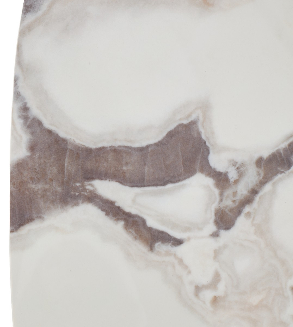 Стол М-City DISAUR Кофейный Дэг (Dag) Fendi White керамика на стекле, массив, МДФ, Дубовый шпон